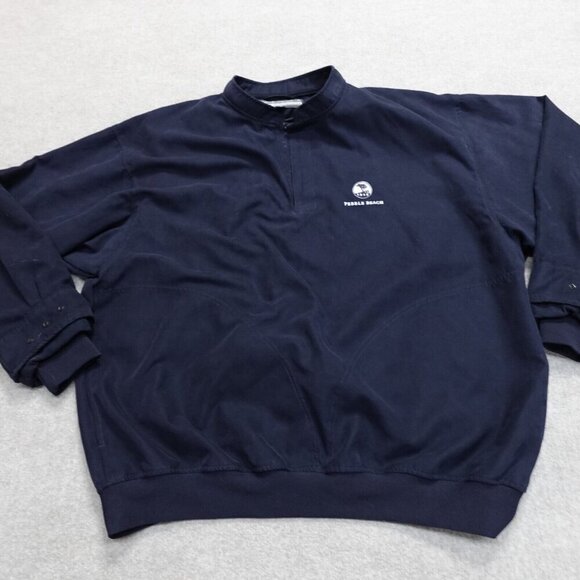 Zero Restriction Jacket 2XL Blue Solid Pebble Beach Windbreaker - Picture 1 of 8